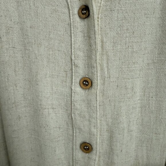 Lulus Italian Summer Beige Linen Midi Dress Size M NWT - Picture 5 of 6